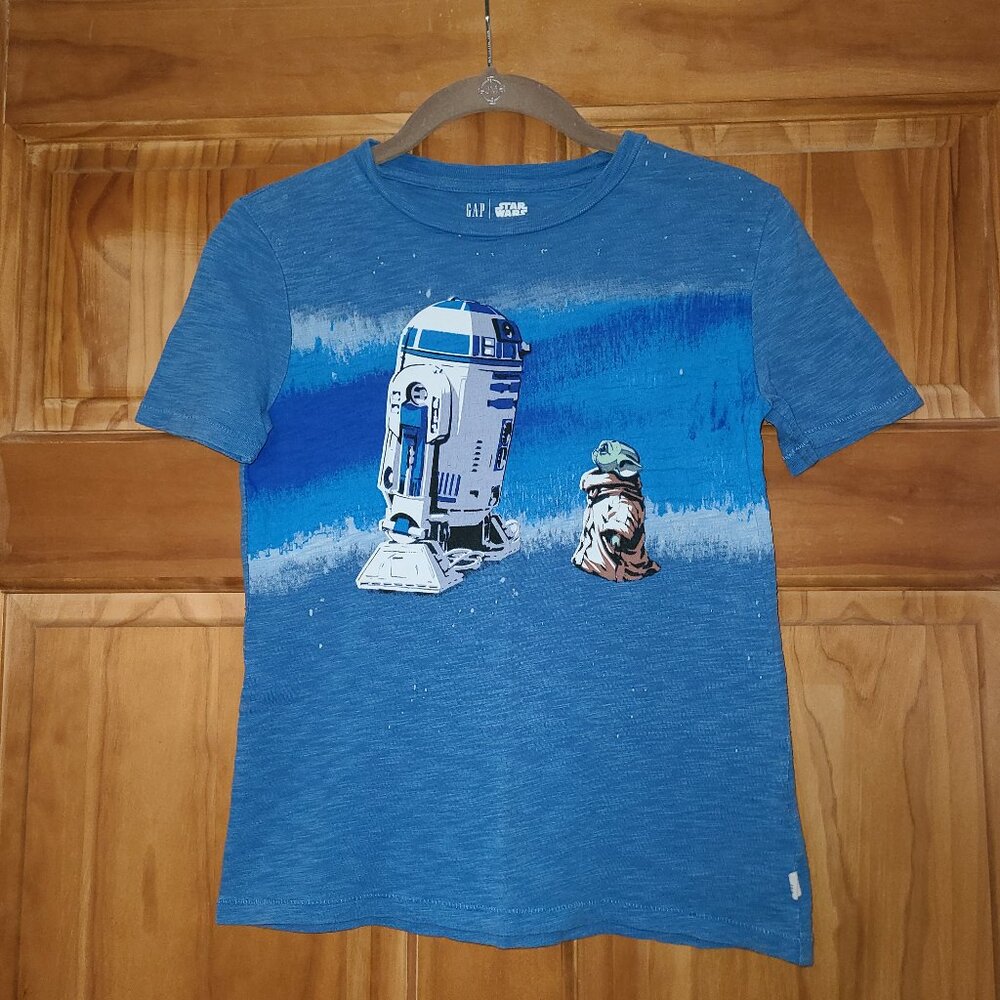Boys GAP Blue Star Wars Short Sleeve T Shirt